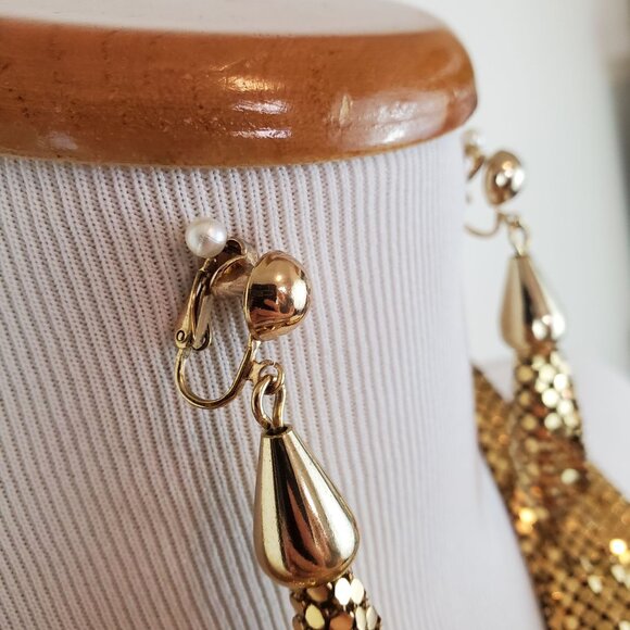 Whiting & Davis bandana-style necklace and earring set - Picture 12 of 16